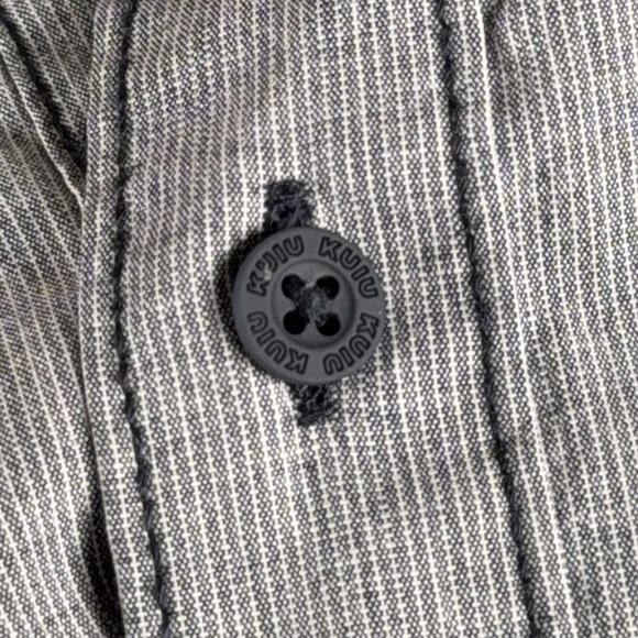 KUIU Shirt Basin Short Sleeve Button Up Blue Mens Medium Heathered Steel Camp - Picture 7 of 14